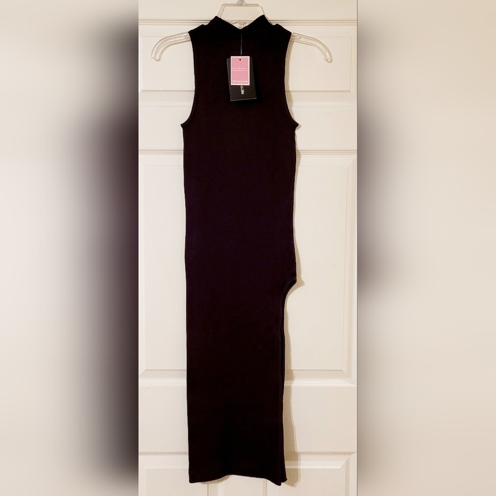 NWT Dark Brown Structured Contour Rib High Neck Sleeveless Mid - Picture 7 of 13